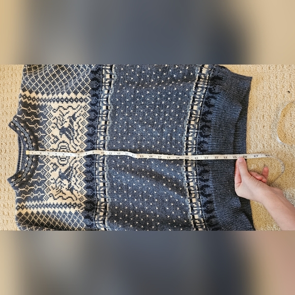 Vintage Dale of Norway Sweater Blue Wool Crew Men's Medium - Picture 11 of 11